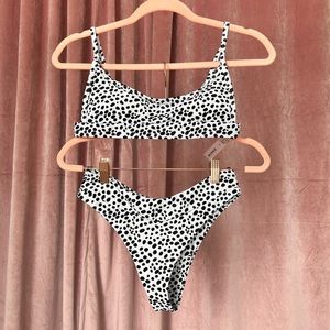 Spotted Two Piece Swimsuit